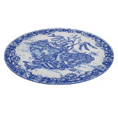 Blue Willow Fox Rabbit Squirrel Bird Whale Pagoda Snijplank (Hoek)