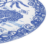 Blue Willow Fox Rabbit Squirrel Bird Whale Pagoda Snijplank (Hoek)