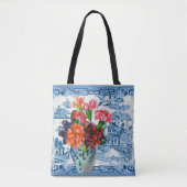 Blue Willow Greetings Canvas tas (Voorkant)