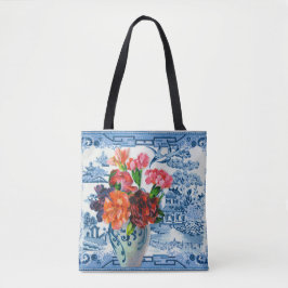 Blue Willow Greetings Canvas tas