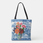 Blue Willow Greetings Canvas tas (Achterkant)
