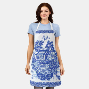 Blue Willow Lucky Cat Island Schort