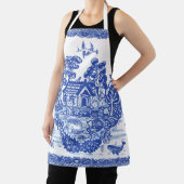 Blue Willow Lucky Cat Island Whimsical Oriental Schort (Insitu)