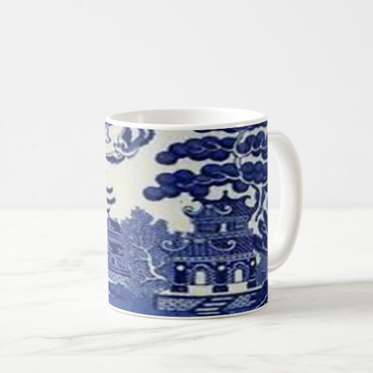 blue willow mug koffiemok (Voorkant rechts)