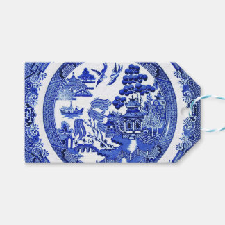 Blue Willow Pattern Gift Label Cadeaulabel