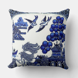 Blue Willow Pattern Legendary Love Story Kussen