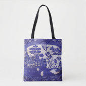 Blue Willow Pattern over Canvas tas (Voorkant)