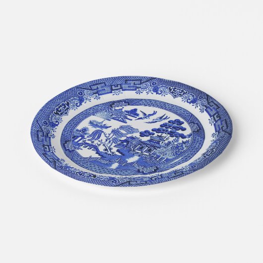 Blue Willow Pattern Paper Bord (Gekanteld)