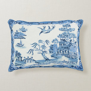 Blue Willow Pillow Accent Kussen