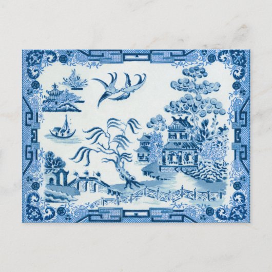 Blue Willow Poatcard Briefkaart (Voorkant)