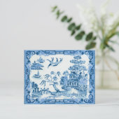Blue Willow Poatcard Briefkaart (Staand voorkant)