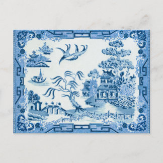 Blue Willow Poatcard Briefkaart