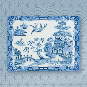 Blue Willow Poatcard Briefkaart
