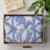 Blue Willow Rabbit Whimsical Isle of Rabbits Wrapp Tissuepapier (Geschenk)