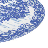 Blue Willow Rabbit White Whimsical Toile Snijplank (Hoek)