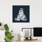 Blue Willow Shih Tzu Poster (Thuiskantoor)