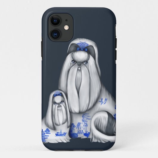 Blue Willow Shih Tzus iPhone 5 Hoesje (Achterkant)