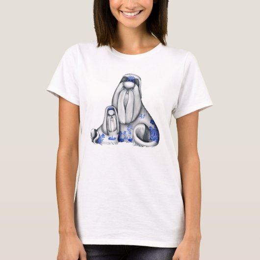 Blue Willow Shih Tzus Shirt (Voorkant)