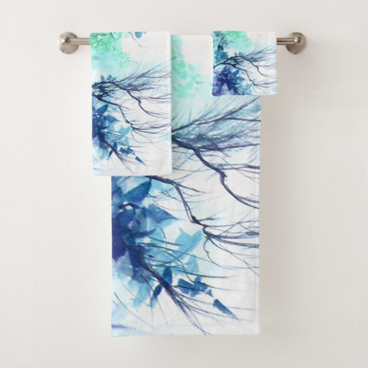 Blue Willow Towel Set  Bad Handdoek (Insitu)