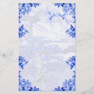 "Blue Willow World" 15 ~ Elegant Stationery Briefpapier