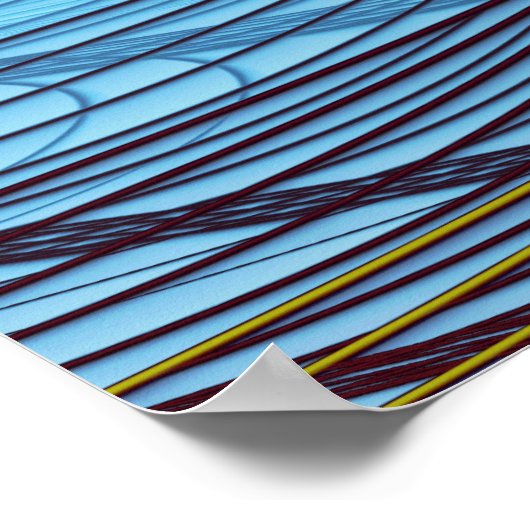 Blue Wind Abstract Fine Fractal Art Poster (Hoek)