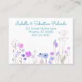 Blue Window We Have Moved Flower Box Visitekaartje (Achterkant)