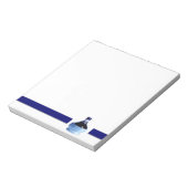 Blue Wine Bottle Notepad Notitieblok (Linkerzijde)