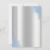 Blue Wine Rozen Druppelt Vrijgezellenfeest Kaart (Achterkant)