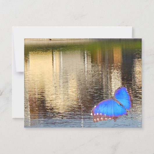 Blue Wing Reflection Magnetische Uitnodiging (Voorkant)