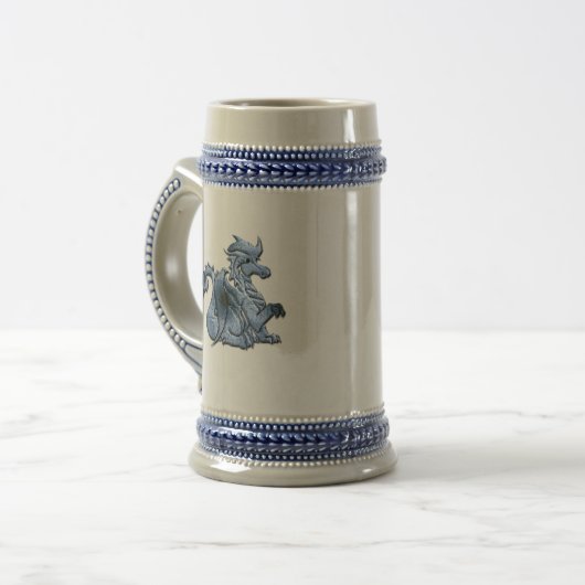 Blue Winged Dragon Beer Stein Bierpul (Voorkant links)