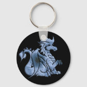 Blue Winged Dragon Black Sleutelhanger (Voorkant)