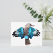 Blue Winged Kookaburra Briefkaart (Staand voorkant)