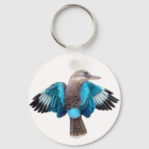 Blue Winged Kookaburra Sleutelhanger
