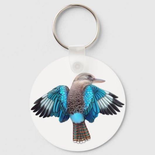 Blue Winged Kookaburra Sleutelhanger (Voorkant)