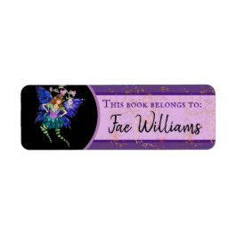 Blue Winged Pixie Book Label