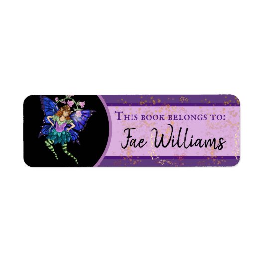 Blue Winged Pixie Book Label (Voorkant)