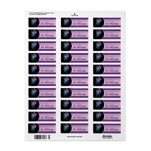 Blue Winged Pixie Book Label (Full Sheet)