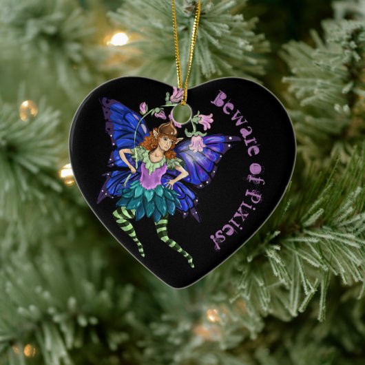Blue Winged Pixie Ceramic Ornament (Boom)