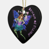 Blue Winged Pixie Ceramic Ornament (Links)