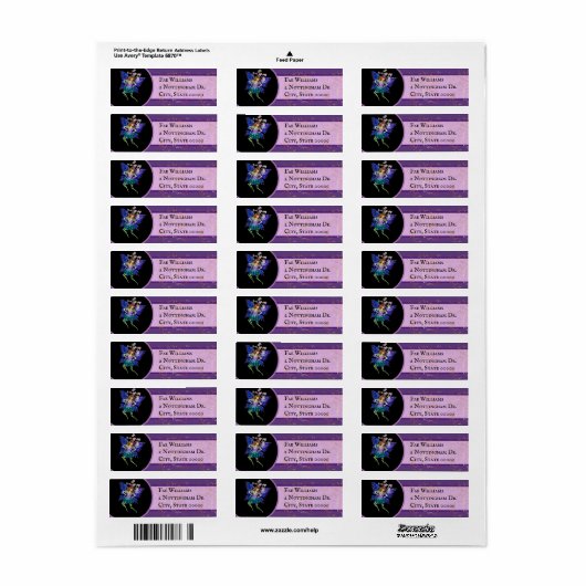 Blue Winged Pixie Etiket (Full Sheet)