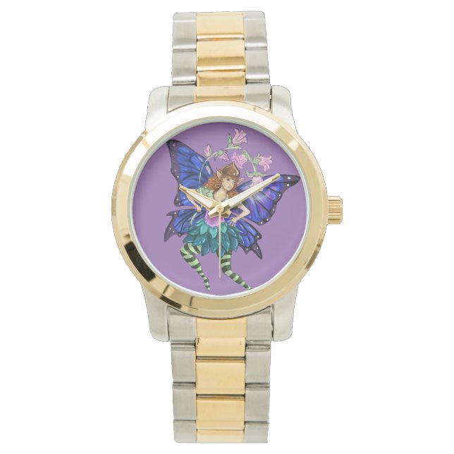 Blue Winged Pixie Wrist Watch Horloge (Voorkant)
