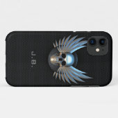 Blue Winged Skull iPhone 5 Hoesje (Achterkant (horizontaal))