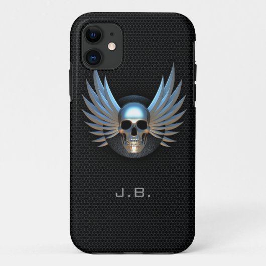 Blue Winged Skull iPhone 5 Hoesje (Achterkant)