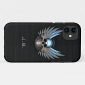 Blue Winged Skull iPhone 5 Hoesje (Achterkant (horizontaal))