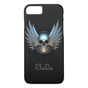 Blue Winged Skull iPhone 7 Hoesje