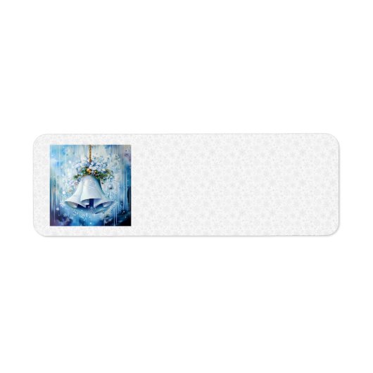 Blue Winter Adresetiketten Etiket (Voorkant)