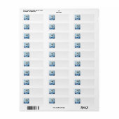 Blue Winter Adresetiketten Etiket (Full Sheet)