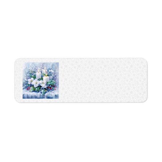 Blue Winter Adresetiketten Etiket (Voorkant)