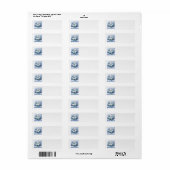 Blue Winter Adresetiketten Etiket (Full Sheet)