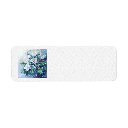 Blue Winter Adresetiketten Etiket (Voorkant)